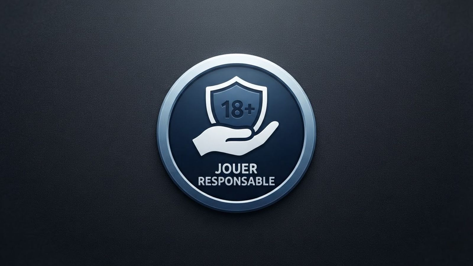 Badge jouer responsable avec symbole de protection